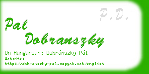 pal dobranszky business card