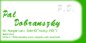 pal dobranszky business card